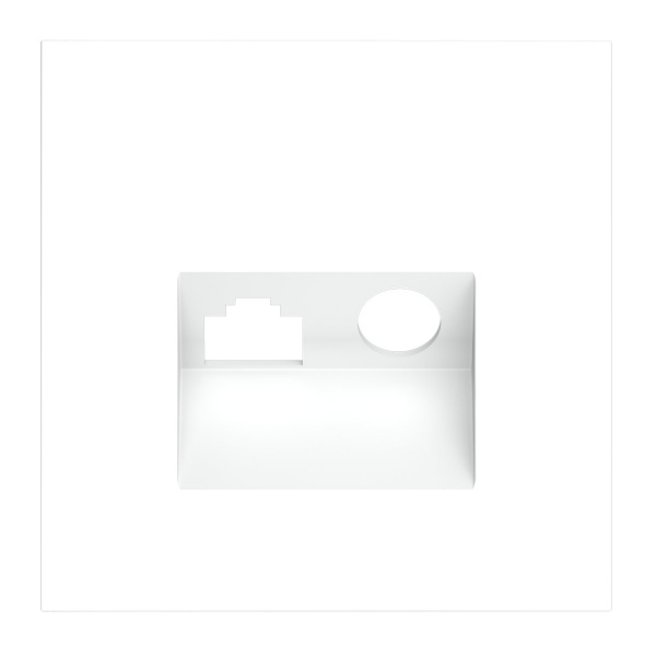 фото Накладка для розетки TV+RJ45 кат. 6, S70 (белый матовый)