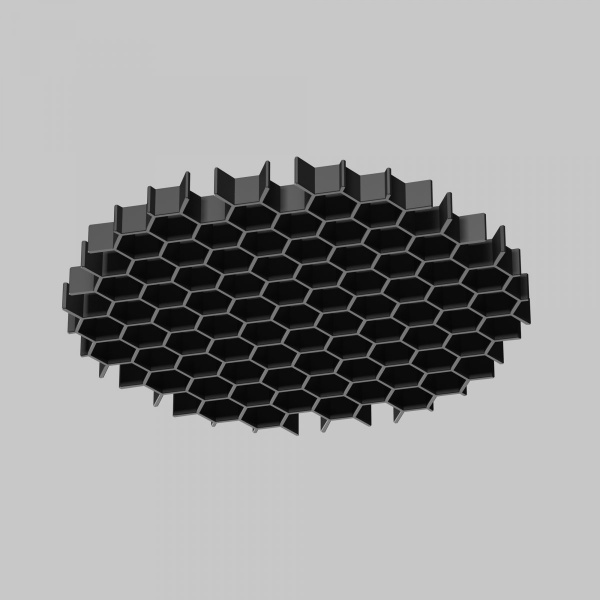 фото Антибликовая решётка ⌀45мм Maytoni Technical HoneyComb-D45, черный