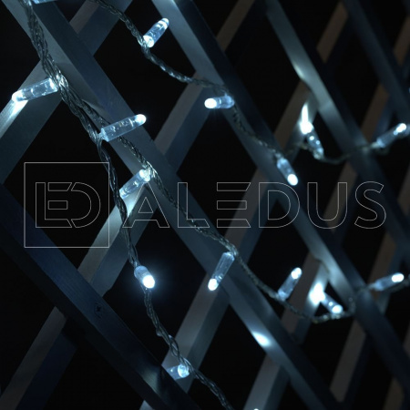 фото Гирлянда (Нить) ALEDUS, 220 В, 10 м, прозрачный провод, белый, с мерцанием