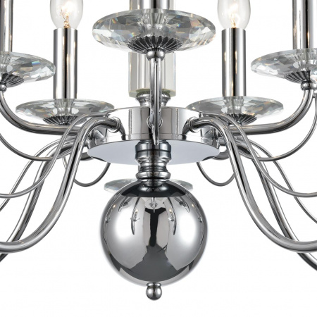 фото Хром, металл/стекло Люстра подвесная Е14 10*40W 220V INCANTO CLASSI, арт. 8034/10