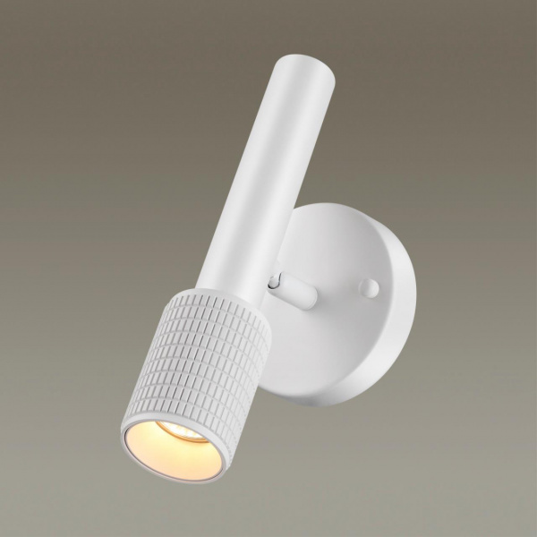 фото Белый/металл Настенный св-ник выкл на плафоне IP20 LED GU10 max 10W MEHARI HIGHTECH, арт. 4239/1W