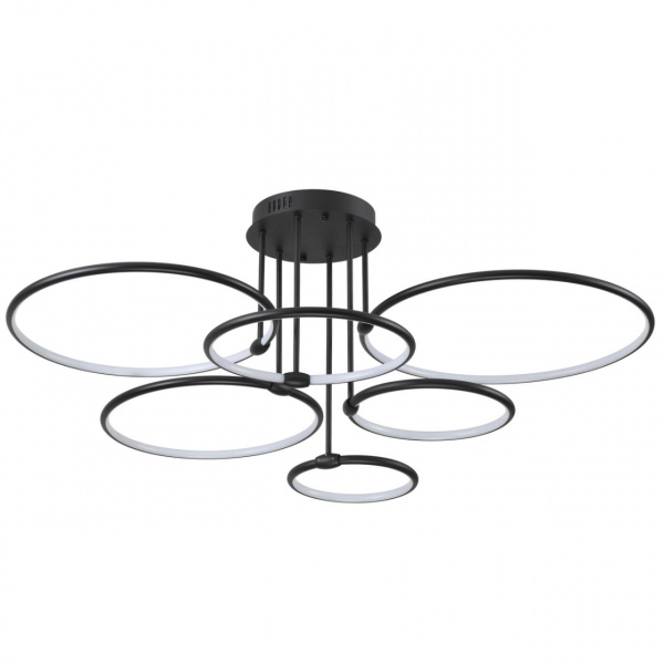 Чёрный Люстра потолочная с ПДУ LED 156W 3000-6000K 220V URSULA LEDIO, арт. 6506/99CL