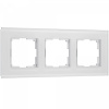 фото Рамка из стекла на 3 поста Senso белый soft-touch W0033101