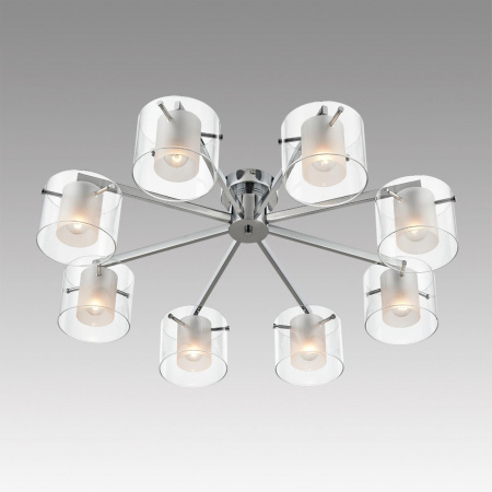 фото Металл/стекло, хром/прозрачный Люстра потолочная E14 8*40W 220V VERDI MODERNI, арт. 8261/8C