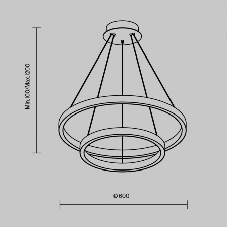 фото Подвесной светильник Maytoni Rim MOD058PL-L55BK, черный
