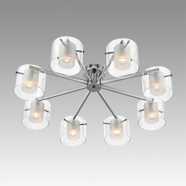фото Металл/стекло, хром/прозрачный Люстра потолочная E14 8*40W 220V VERDI MODERNI, арт. 8261/8C