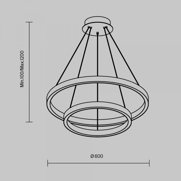 фото Подвесной светильник Maytoni Rim MOD058PL-L55BK, черный