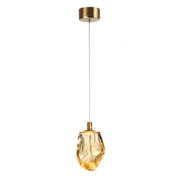 фото 7111/4LC L-VISION ODL25 Подвесной светильник  бронзовый/янтарное стекло/металл IP20 LED 4W 300Лм 3000K 200° 220V GEMME