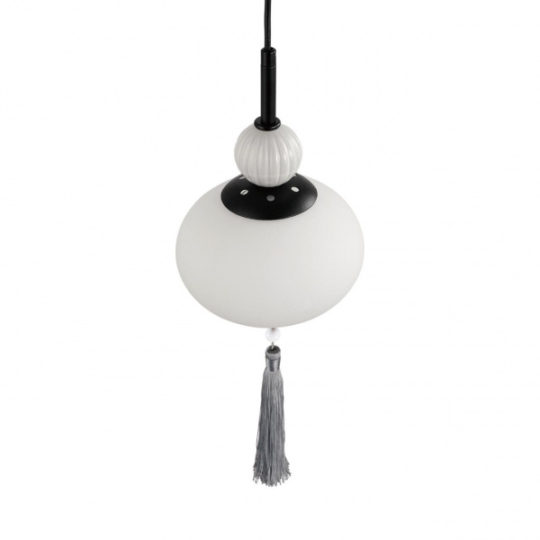 фото Черный/серый/белый, металл/керамика/стекло Подвес Е14 1*40W 220V GLORIYA NEOCLASSI, арт. 8273/1A