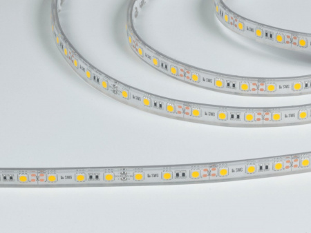 фото Светодиодная лента 5050, 60 LED/м, 14,4 Вт/м, 12В, IP68, Цвет: Теплый белый, SWG560-12-14.4-WW-68-M, катушка 5 м