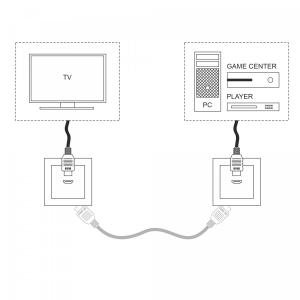 фото Розетка HDMI серебряный WL06-60-11