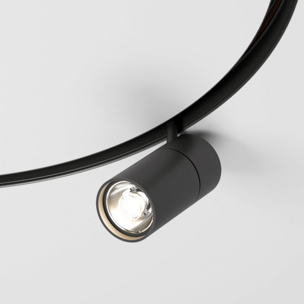 фото Slim Magnetic Трековый светильник для радиусного шинопровода 20W 4200K Comfi чёрный Ø 800мм 85187/01