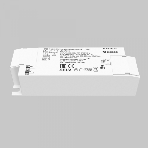 фото Источник тока ZIGBEE 25Вт 250-700А Maytoni 771004, белый