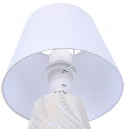 фото Белый жемчужный/белый, керамика/текстиль Настольная лампа Е27 1*60W 220V SINNA CLASSI, арт. 8212/1T