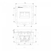фото Розетка двойная Ethernet RJ-45 (айвори матовый) W1181162