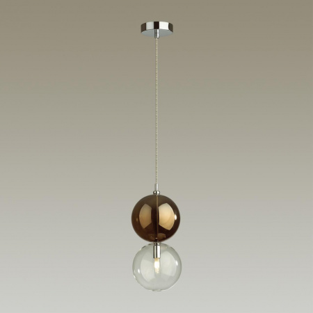 фото Хром/коричневый/стекло Подвес G9 1*40W TWIXY PENDANT, арт. 4980/1B