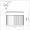 фото Черный/светл.янтарный/металл/стекло Потолочный светильник LED 24W 4000К 2715Лм PILLARI L-VISION, арт. 5047/24LC