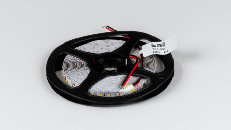фото Светодиодная лента 2835, 120 LED/м, 9,6 Вт/м, 24В, IP20, 3M, Цвет: Теплый белый, SWG2120-24-9.6-WW-M, катушка 5 м