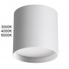Светильник белый/металл IP20 LED 8W 480Лм 3000K/4000K/6000K 120° 220-240V OBEN HIGHTECH, арт. 7130/8CL