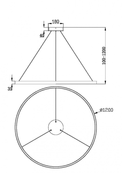 фото Подвесной светильник Maytoni Rim MOD058PL-L65W3K, белый