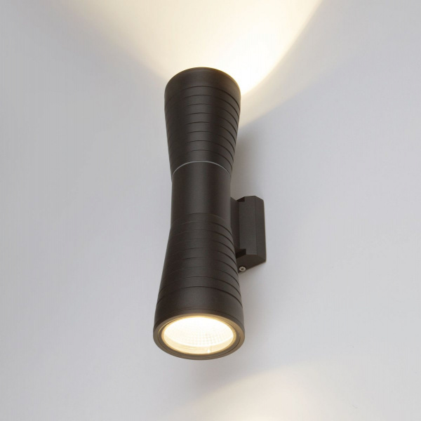 фото Настенный светодиодный светильник Tube double черный IP54 1502 TECHNO LED