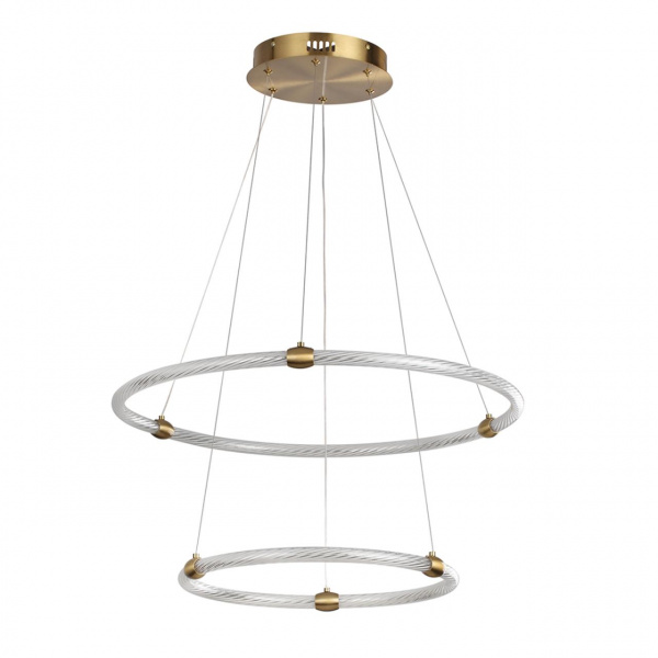 Золото/прозрачный, металл/акрилл Подвесной светильник LED 50W 220V 4000K TWINKLE LEDIO, арт. 8010/50L