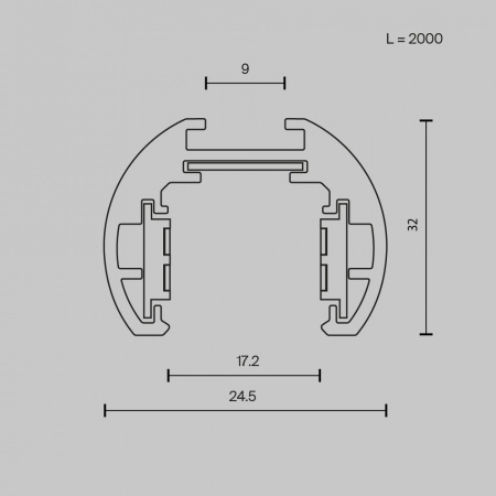фото Шинопровод накладной/подвесной Maytoni Technical TRXM034-R-412W, белый