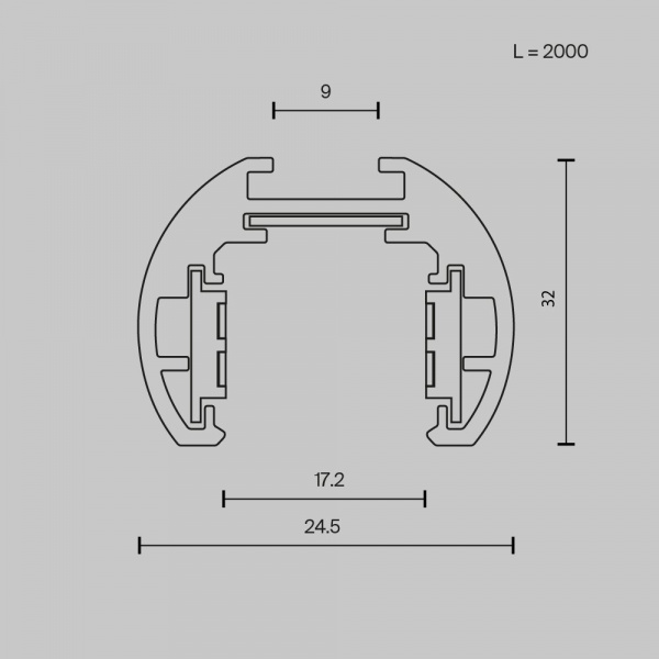 фото Шинопровод накладной/подвесной Maytoni Technical TRXM034-R-412W, белый