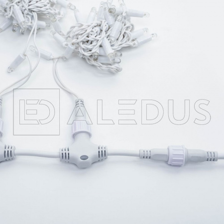фото Занавес ALEDUS, 220 В, 2x3 м, белый провод, ПВХ, белый, с мерцанием