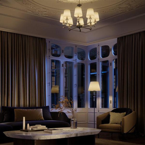 фото Торшер Maytoni Riverside MOD018FL-01CH, хром