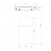 фото Slim Magnetic Трековый светильник для радиусного шинопровода 20W 4200K Comfi чёрный Ø 800мм 85187/01