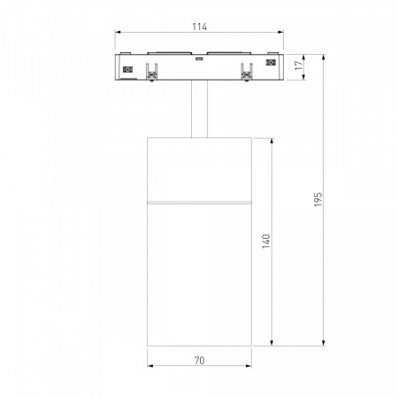 фото Slim Magnetic Трековый светильник для радиусного шинопровода 20W 4200K Comfi чёрный Ø 800мм 85187/01