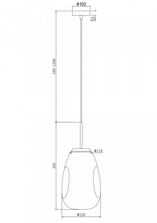 фото Подвесной светильник Maytoni Mabell P013PL-01G, золото