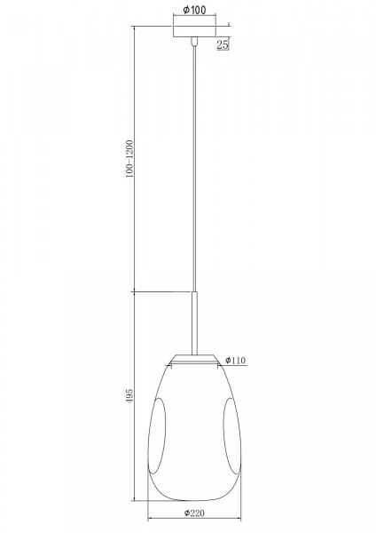 фото Подвесной светильник Maytoni Mabell P013PL-01G, золото