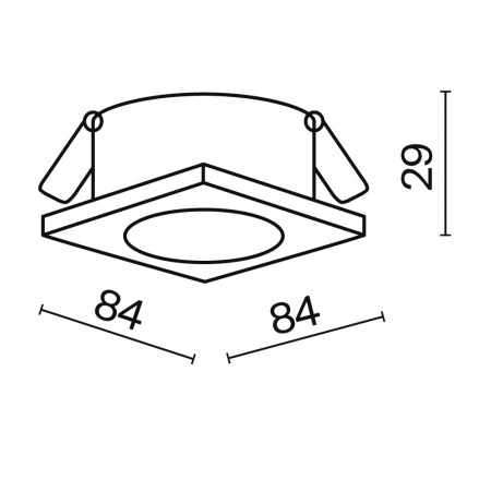 фото Встраиваемый светильник Maytoni Technical Stark DL083-01-GU10-SQ-B, черный