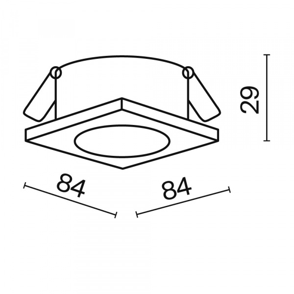 фото Встраиваемый светильник Maytoni Technical Stark DL083-01-GU10-SQ-B, черный