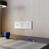 фото Розетка встраиваемая VOLTUM S70 с заземлением и защитными шторками, 16А, с USB, A+С, (белый матовый)