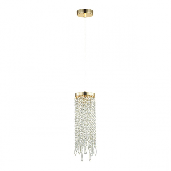 Золотой/прозрачный металл/хрусталь Подвес E14 1*40W CHOKKA MODERN, арт. 5028/1