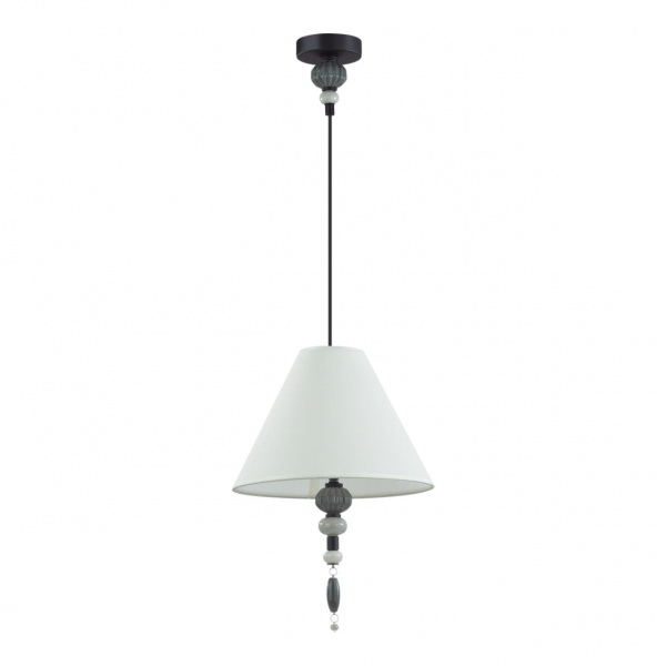 Черный матов./серый/молочный металл/керамика/ткань Подвес E27 1*60W SOCHI MODERN, арт. 4896/1