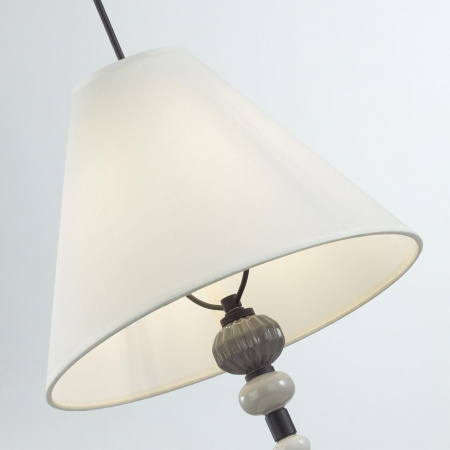 фото Черный матов./серый/молочный металл/керамика/ткань Подвес E27 1*60W SOCHI MODERN, арт. 4896/1