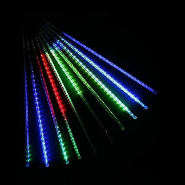 Тающие сосульки ALEDUS 80 см, 10 шт, черный провод, ПВХ, RGB
