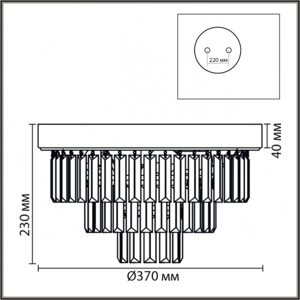 фото Хром/хрусталь металл/прозрачный Люстра потолочная Е14 4*40W 220V ZAHA CLASSI, арт. 8266/4C
