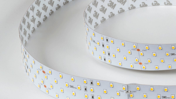 фото Светодиодная лента SWG PRO 2835, 280 LED/м, 26 Вт/м, 24В, IP20, Цвет: Нейтральный белый, SWG2P280-24-26-NW-20, катушка 5 м