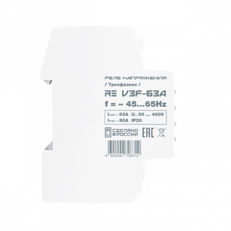 фото Реле напряжения трехфазное  RE V3F-63A