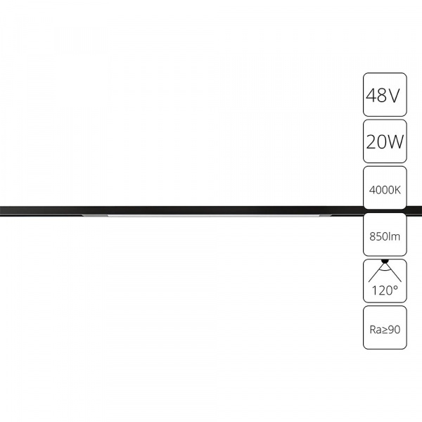 Магнитный трековый светильник Arte Lamp OPTIMA A7264PL-1BK