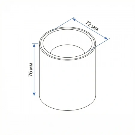 фото Свет-к LED COB накл. (WC1409) 8W 4000К IP20 36° d72*h76mm черный WO