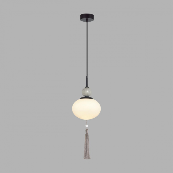фото Черный/серый/белый, металл/керамика/стекло Подвес Е14 1*40W 220V GLORIYA NEOCLASSI, арт. 8273/1A