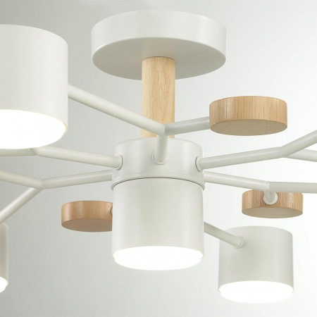 фото Белый, металл/дерево/пластик Потолочный светильник LED GX53 7*9W 220V RONDO COMFI, арт. 8195/7C
