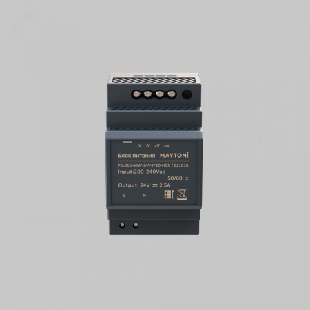 фото Источник напряжения PSL016 24В 60Вт IP 20 Maytoni 821016, серый