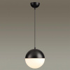 фото Черный/металл/белый/стекло Подвес E27 1*40W PINGA PENDANT, арт. 4958/1A